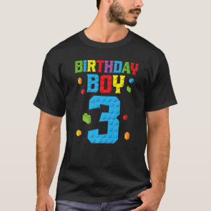 Camiseta Master Builder 3Birthday Boy 3 Construcción de tre