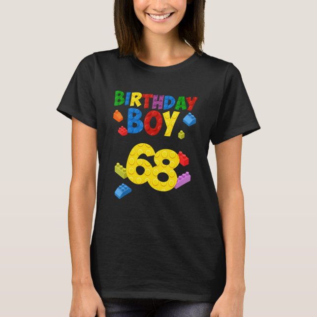 Camiseta Master Builder 68 Birthday Boy Edificio de 68 años (Anverso)