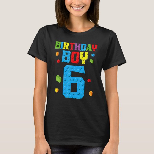 Camiseta Master Builder 6Nacimiento Niño 6 Edificio de seis (Anverso)