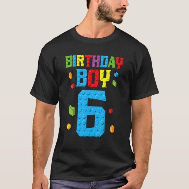Camiseta Master Builder 6Nacimiento Niño 6 Edificio de seis (Anverso)