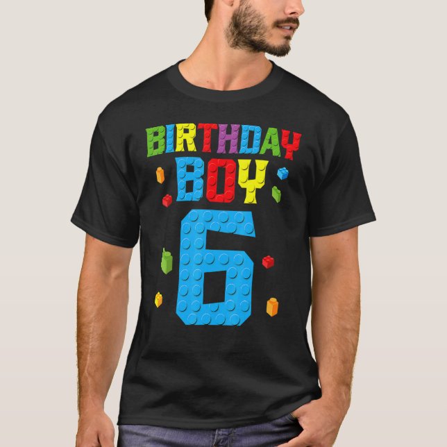 Camiseta Master Builder 6Nacimiento Niño 6 Edificio de seis (Anverso)