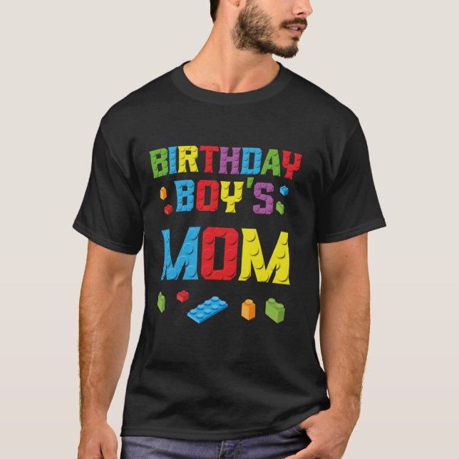 Camiseta Master Builder Birthday Boy s Mom Building Bricks (Anverso)