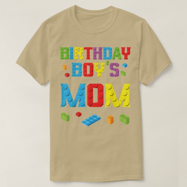 Camiseta Master Builder Birthday Boys Mom Building Bricks B (Diseño del anverso)
