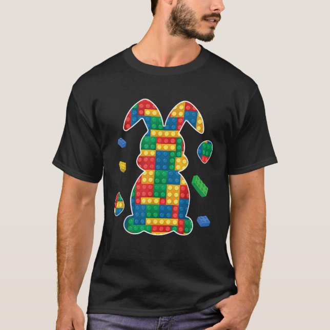 Camiseta Master Builder Block Brick Building Easter Day Bun (Anverso)
