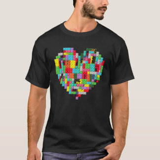 Camiseta Master Builder Block Ladrillo Building Heart Valen