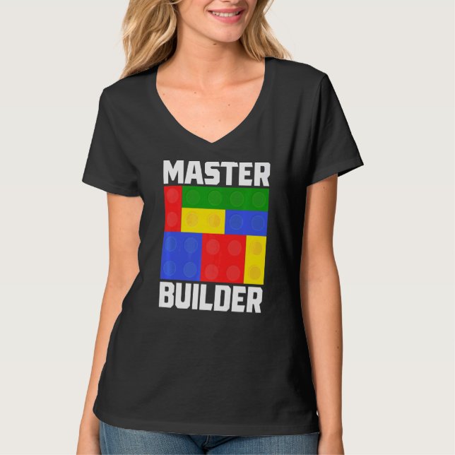 Camiseta Master Builder Building Blocks Brick Builder Maste (Anverso)