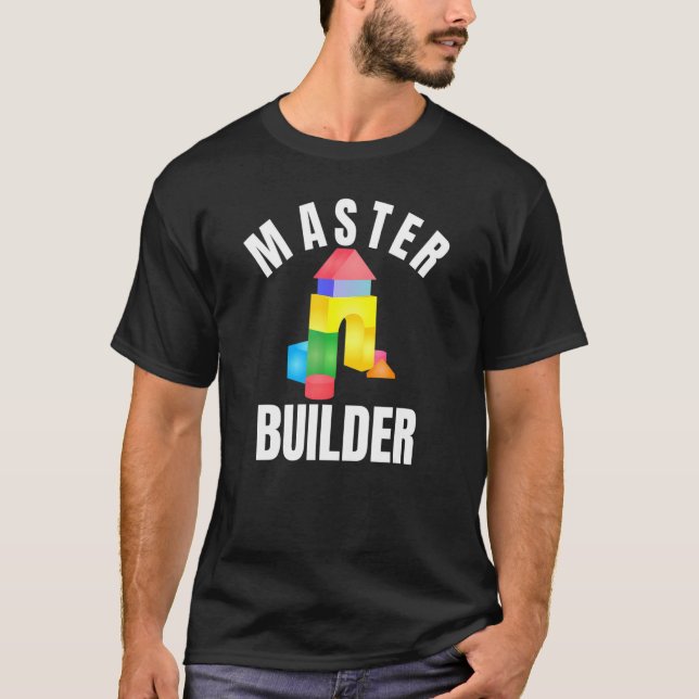 Camiseta Master Builder Building Blocks Brick Builders Toys (Anverso)