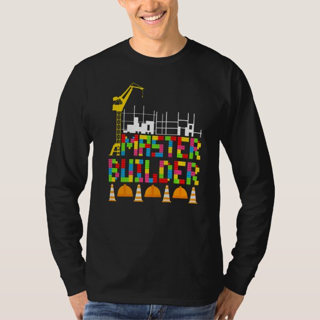 Camiseta Master Builder Building Blocks Ingeniero Bricks Co (Anverso)