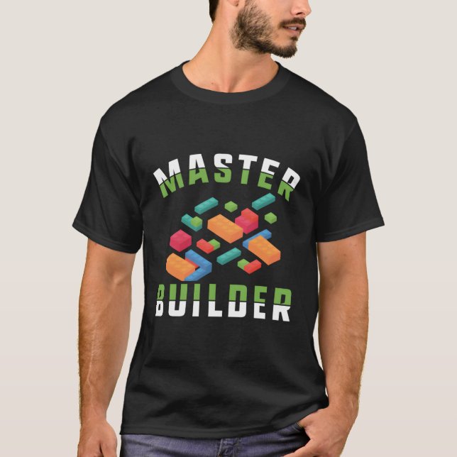 Camiseta Master Builder Building Blocks Toy Bricks Des (Anverso)