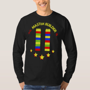 Camiseta Master Builder Cute Block Building 11º cumpleaños 