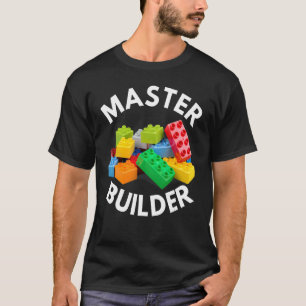 Camiseta Master Builder Cute Block Building Niños 2