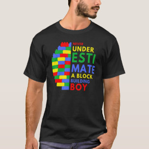 Camiseta Master Builder Cute Block Building Niños 2