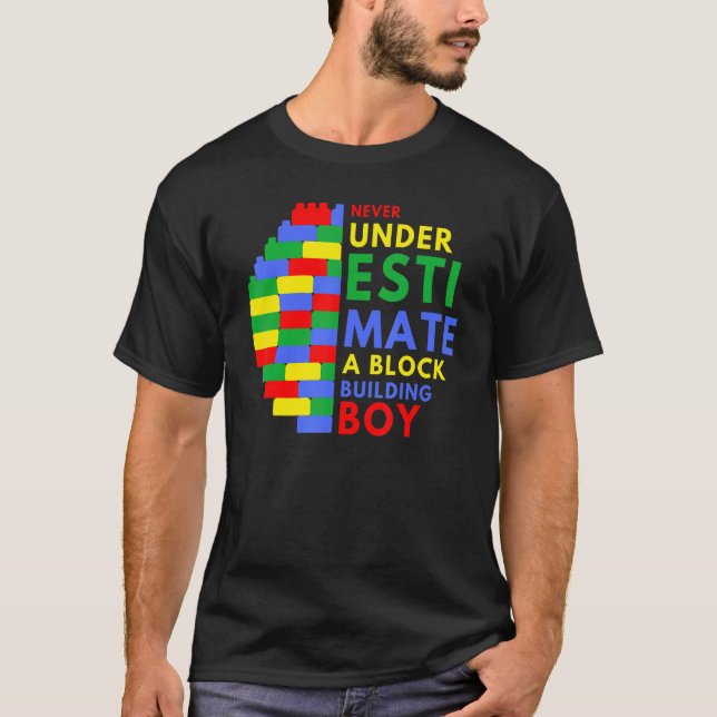 Camiseta Master Builder Cute Block Building Niños 2 (Anverso)