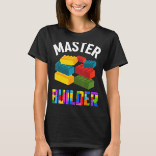 Camiseta Master Builder Cute Brick Builder Bloquea Juguetes