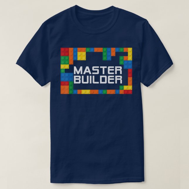 Camiseta Master Builder Engineer Big Building Blocks Build  (Diseño del anverso)
