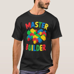 Camiseta Master Builder Funny Block Building Hombres Mujere