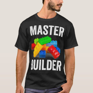 Camiseta Master Builder Funny Building Blocks Regalos Hombr
