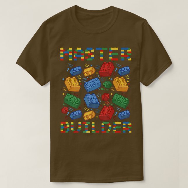 Camiseta Master Builder Funny Building Blocks Regalos Para  (Diseño del anverso)