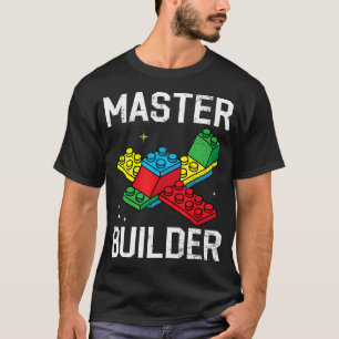Camiseta Master Builder Kids Building Blocks Brick Toy for