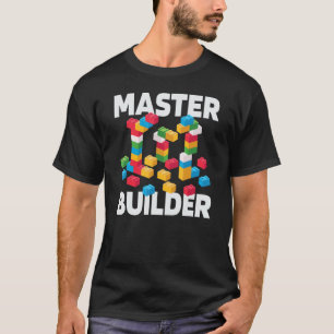 Camiseta MASTER BUILDER NIÑOS divertidos construye bloqueos