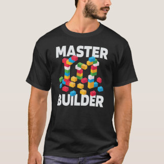 Camiseta MASTER BUILDER NIÑOS divertidos construye bloqueos