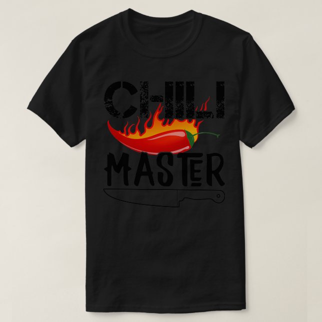 Camiseta Master Chili Chef Cocina Regalo (Diseño del anverso)