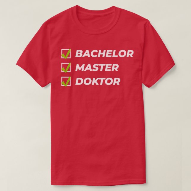 Camiseta Máster de bachiller médica regalo para estudiantes (Diseño del anverso)