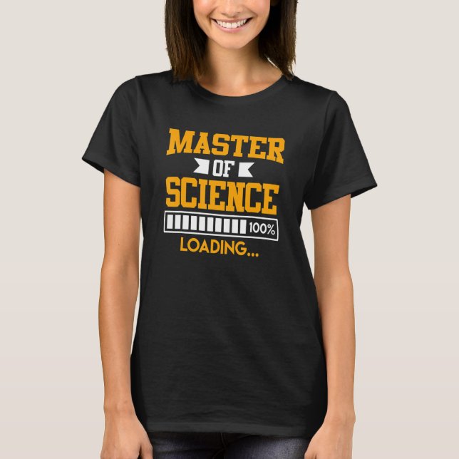 Camiseta Máster de licenciatura completado Máster de Cienci (Anverso)
