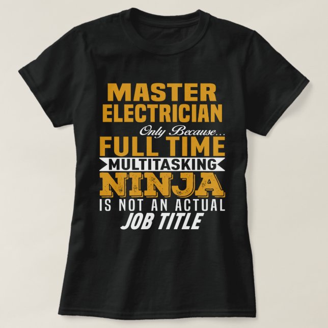 Camiseta Master Electrician (Diseño del anverso)