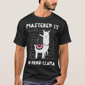 Camiseta Máster en matemáticas sin ProbLlama