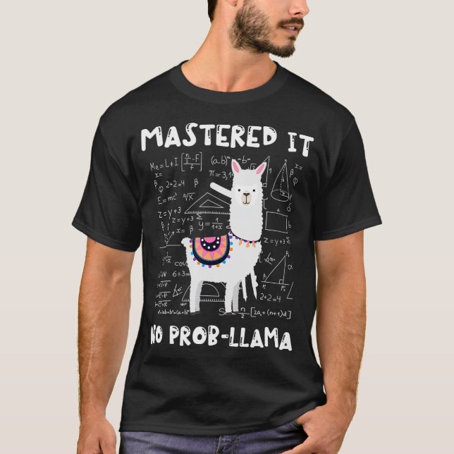 Camiseta Máster en matemáticas sin ProbLlama (Anverso)