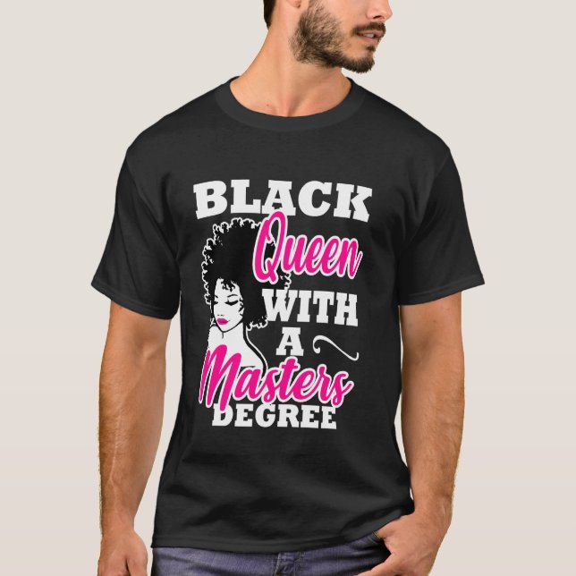 Camiseta Máster Graduado Reina Negra Ame Africano (Anverso)
