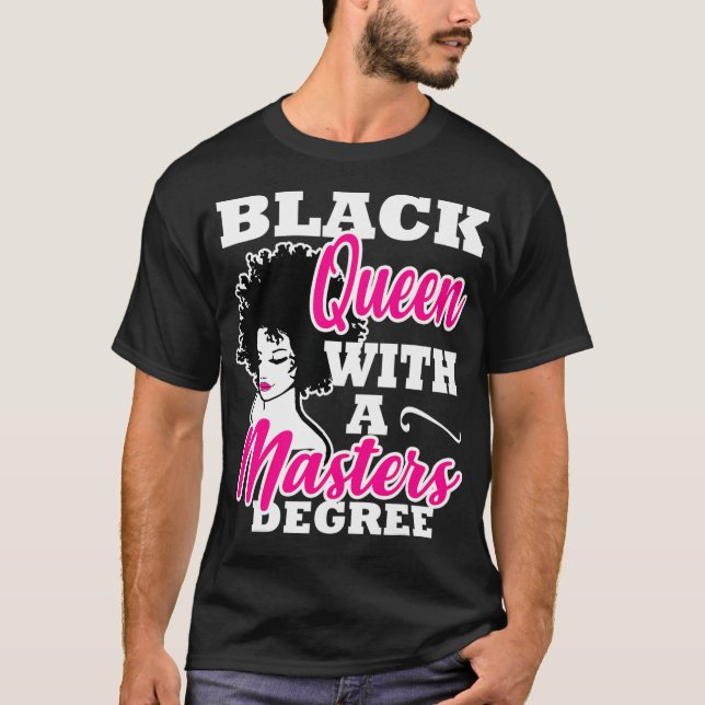 Camiseta Master Graduation Gift Black Queen African (Anverso)