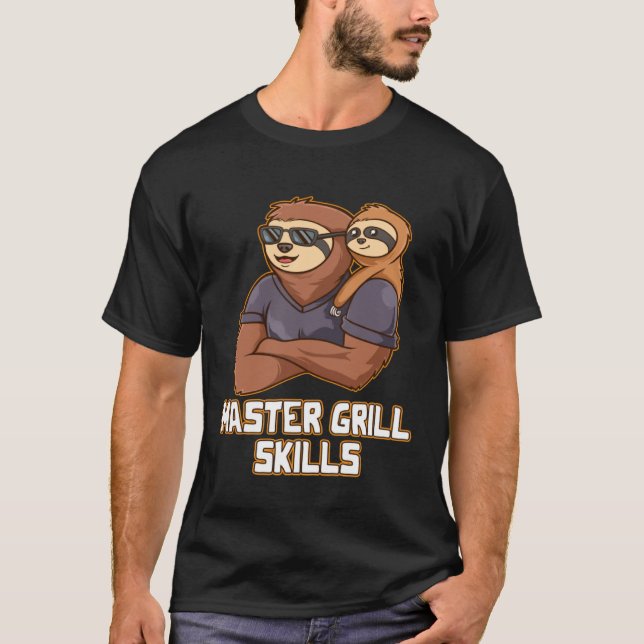 Camiseta Master Grill Skills Foodie Daddy Food Dad Chef Gr (Anverso)