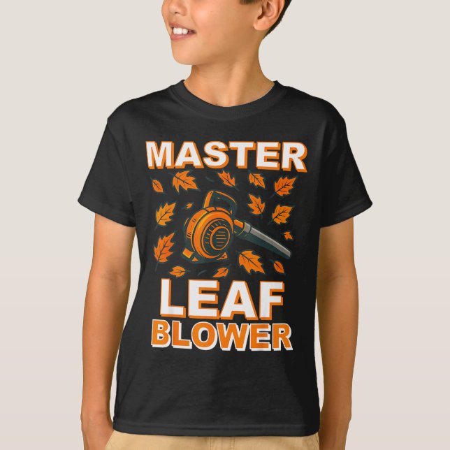 Camiseta Master Leaf Blower Shirt Men Funny Electric Gas La (Anverso)