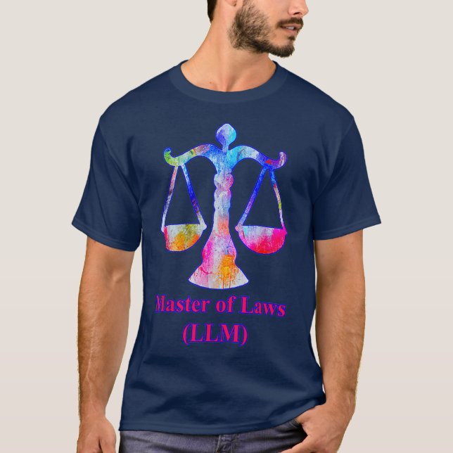 Camiseta Master of Laws LLM Law Degree Lawyers Scales Of (Anverso)