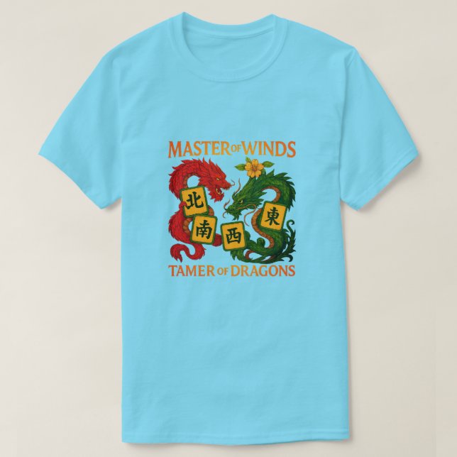 Camiseta Master of Winds-Tamer of Dragons Mah Jongg T-Shirt (Diseño del anverso)