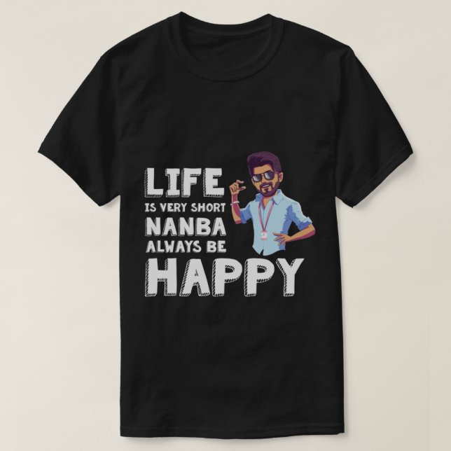 Camiseta Master Vijay - Always be happy    (Diseño del anverso)