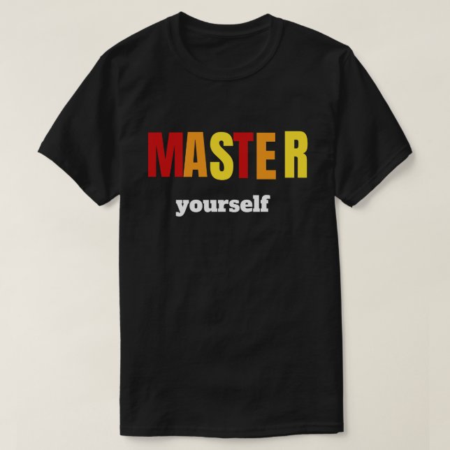 Camiseta Master Yourself – Discipline & Self-Control Motiva (Diseño del anverso)
