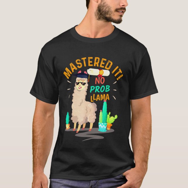 Camiseta Mastered It No Prob Llama Clase De Graduación 2019 (Anverso)