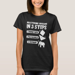 Camiseta Mastering Origami en 3 pasos elefante de grúa de p