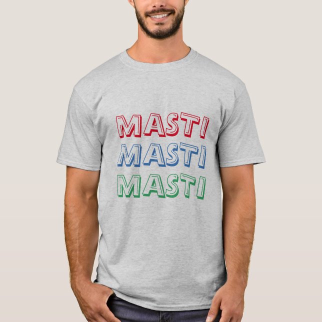 Camiseta masti masti desi se divierten en el punjab de dise (Anverso)