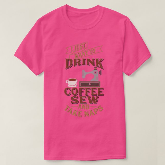 Camiseta Masticar divertida sólo quiere tomar café recién h (Diseño del anverso)