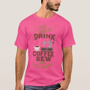 Camiseta Masticar divertida sólo quiere tomar café recién h