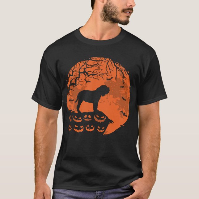 Camiseta Mastif Neopolita Y Lover Perro Halloween De La Lun (Anverso)