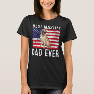 Camiseta Mastiff Dad Ee.Uu. Bandera Estadounidense Mastiff