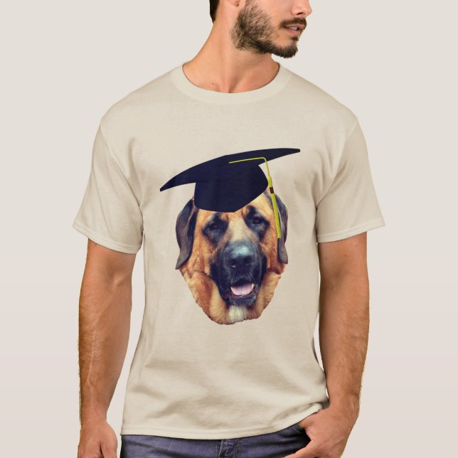 Camiseta Mastiff En Graduación Cap Perro Gracioso (Anverso)