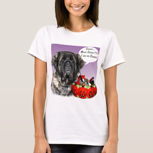 Camiseta Mastiff (esponjosa) Candy de Halloween (Anverso)