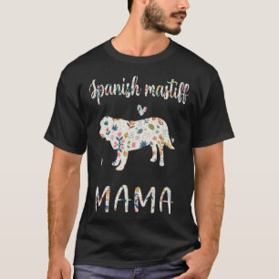 Camiseta Mastiff Mama Floral Dog Mom Love
