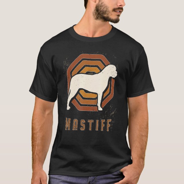 Camiseta Mastiff Vintage Retro Classic Dog Love (Anverso)